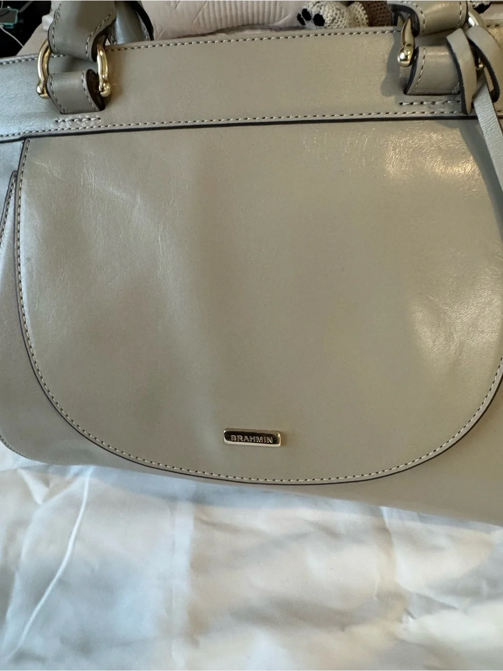 Brahmin structured leather